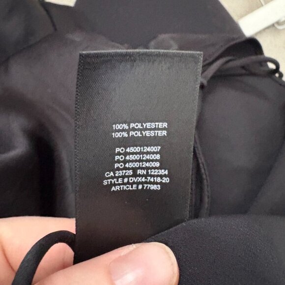 Aritzia Wilfred Allusion Satin Mini Skirt Ruched Black Size 8 - Picture 9 of 9